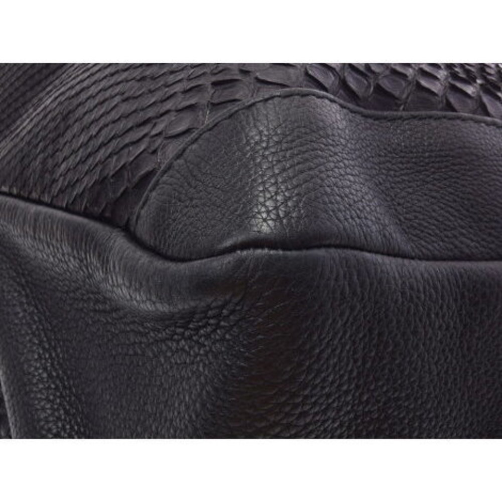 Gucci Tote Bag Python Leather Black - image 7